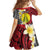 Sigave Chiefdom Wallis and Futuna Personalized Family Matching Off Shoulder Short Dress and Hawaiian Shirt Frangipani Flowers Polynesian Pattern