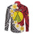 Sigave Chiefdom Wallis and Futuna Personalized Family Matching Short Sleeve Bodycon Dress and Hawaiian Shirt Frangipani Flowers Polynesian Pattern