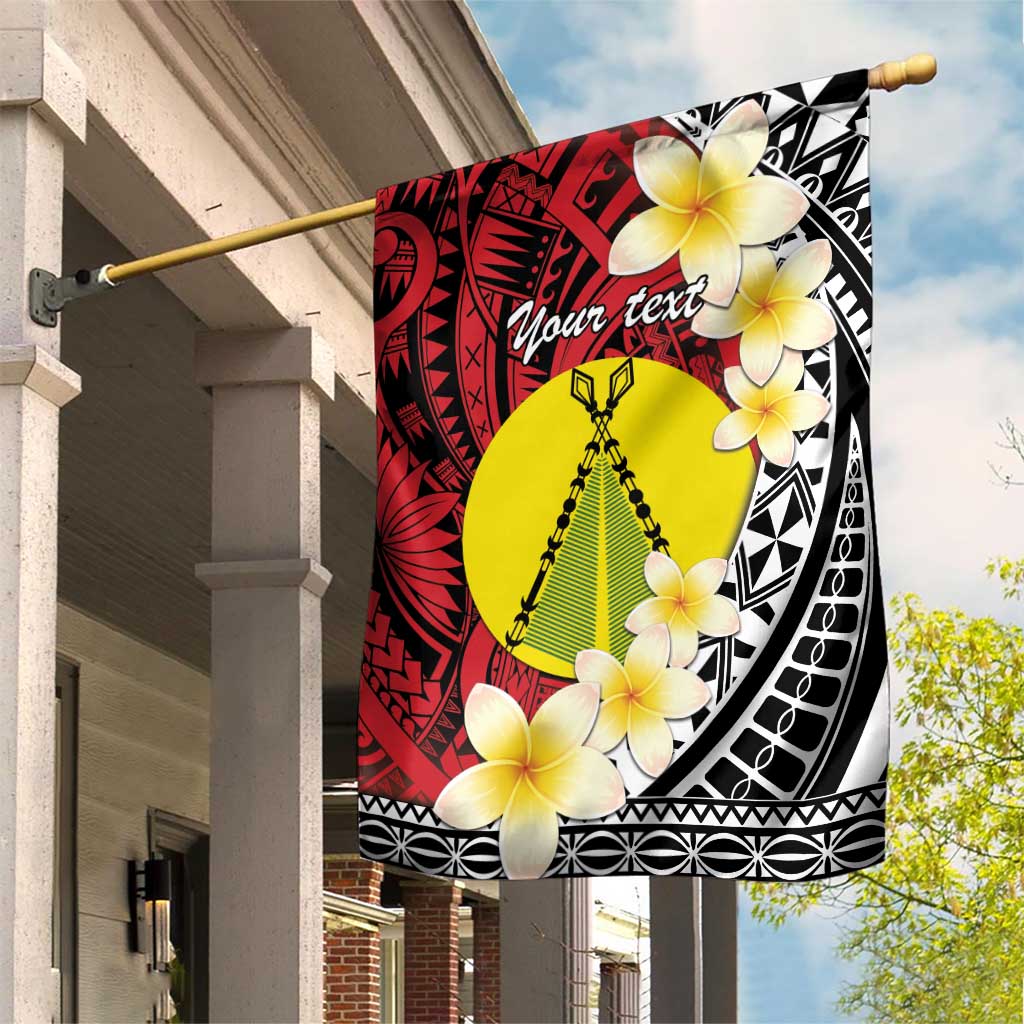 Sigave Chiefdom Wallis and Futuna Personalized Garden Flag Frangipani Flowers Polynesian Pattern