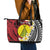 Sigave Chiefdom Wallis and Futuna Personalized Leather Tote Bag Frangipani Flowers Polynesian Pattern