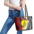 Sigave Chiefdom Wallis and Futuna Personalized Leather Tote Bag Frangipani Flowers Polynesian Pattern