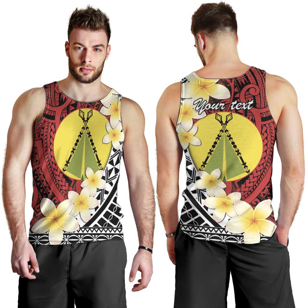 Sigave Chiefdom Wallis and Futuna Personalized Men Tank Top Frangipani Flowers Polynesian Pattern