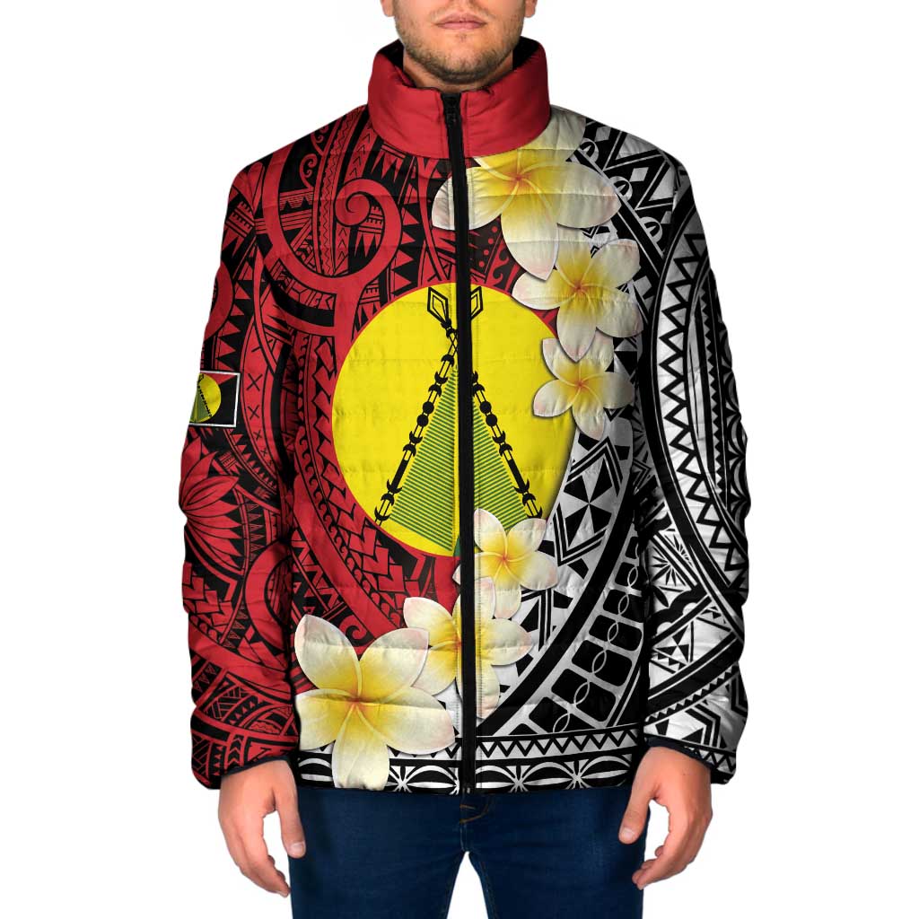 Sigave Chiefdom Wallis and Futuna Personalized Padded Jacket Frangipani Flowers Polynesian Pattern - Polynesian Pride