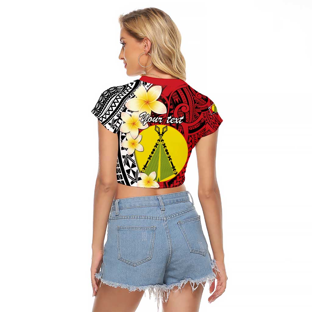 Sigave Chiefdom Wallis and Futuna Personalized Raglan Cropped T Shirt Frangipani Flowers Polynesian Pattern