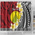 Sigave Chiefdom Wallis and Futuna Personalized Shower Curtain Frangipani Flowers Polynesian Pattern