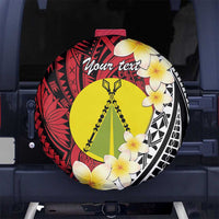 Sigave Chiefdom Wallis and Futuna Personalized Spare Tire Cover Frangipani Flowers Polynesian Pattern