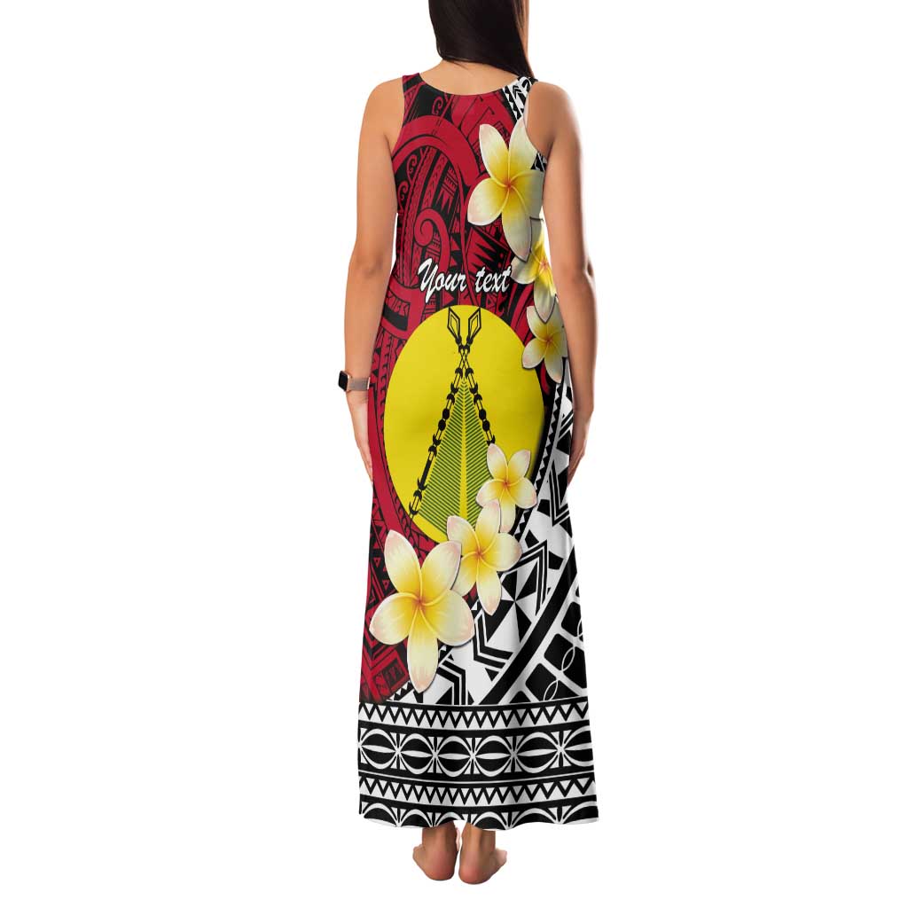 Sigave Chiefdom Wallis and Futuna Personalized Tank Maxi Dress Frangipani Flowers Polynesian Pattern
