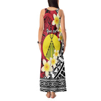 Sigave Chiefdom Wallis and Futuna Personalized Tank Maxi Dress Frangipani Flowers Polynesian Pattern
