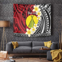 Sigave Chiefdom Wallis and Futuna Personalized Tapestry Frangipani Flowers Polynesian Pattern