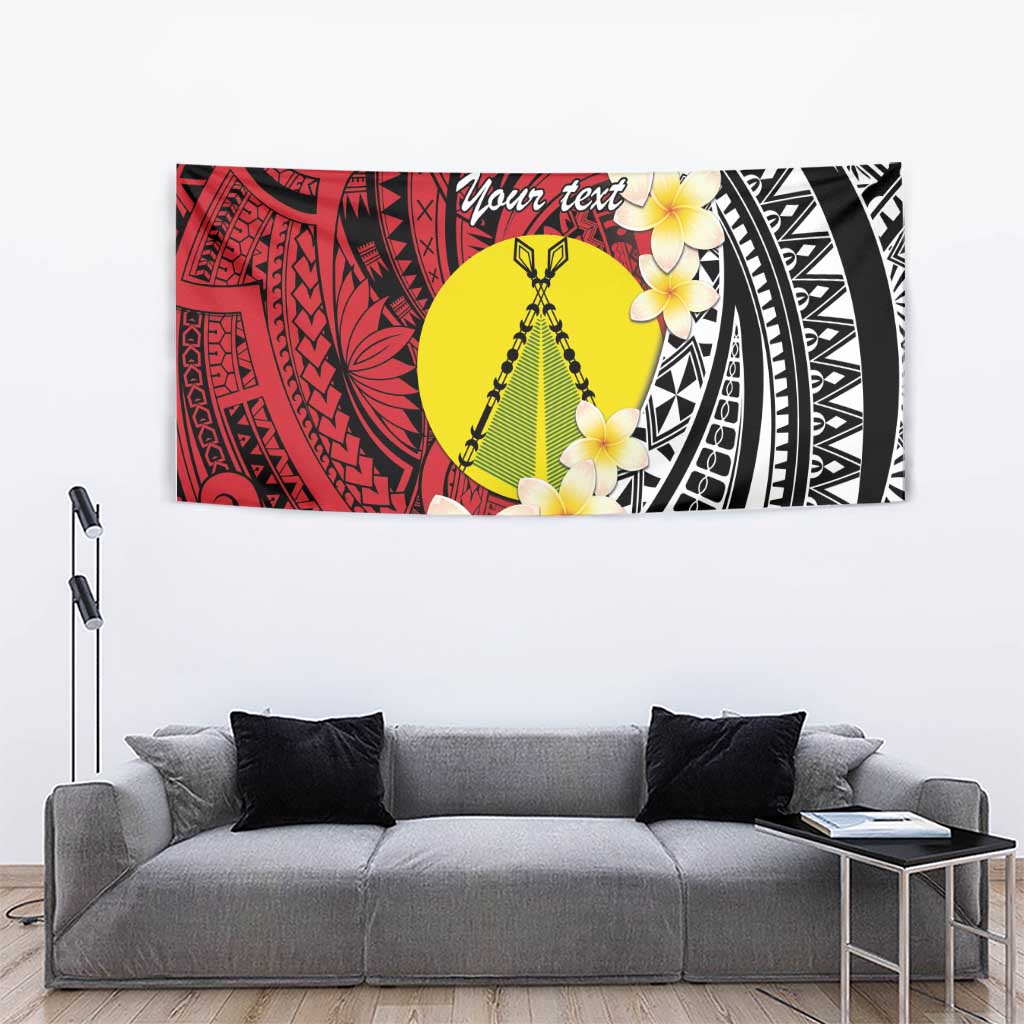Sigave Chiefdom Wallis and Futuna Personalized Tapestry Frangipani Flowers Polynesian Pattern