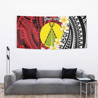 Sigave Chiefdom Wallis and Futuna Personalized Tapestry Frangipani Flowers Polynesian Pattern