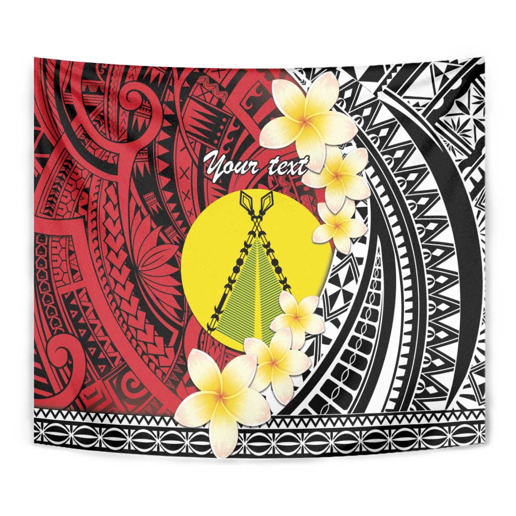 Sigave Chiefdom Wallis and Futuna Personalized Tapestry Frangipani Flowers Polynesian Pattern
