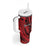 Sigave Chiefdom Wallis and Futuna Personalized Tumbler With Handle Frangipani Flowers Polynesian Pattern