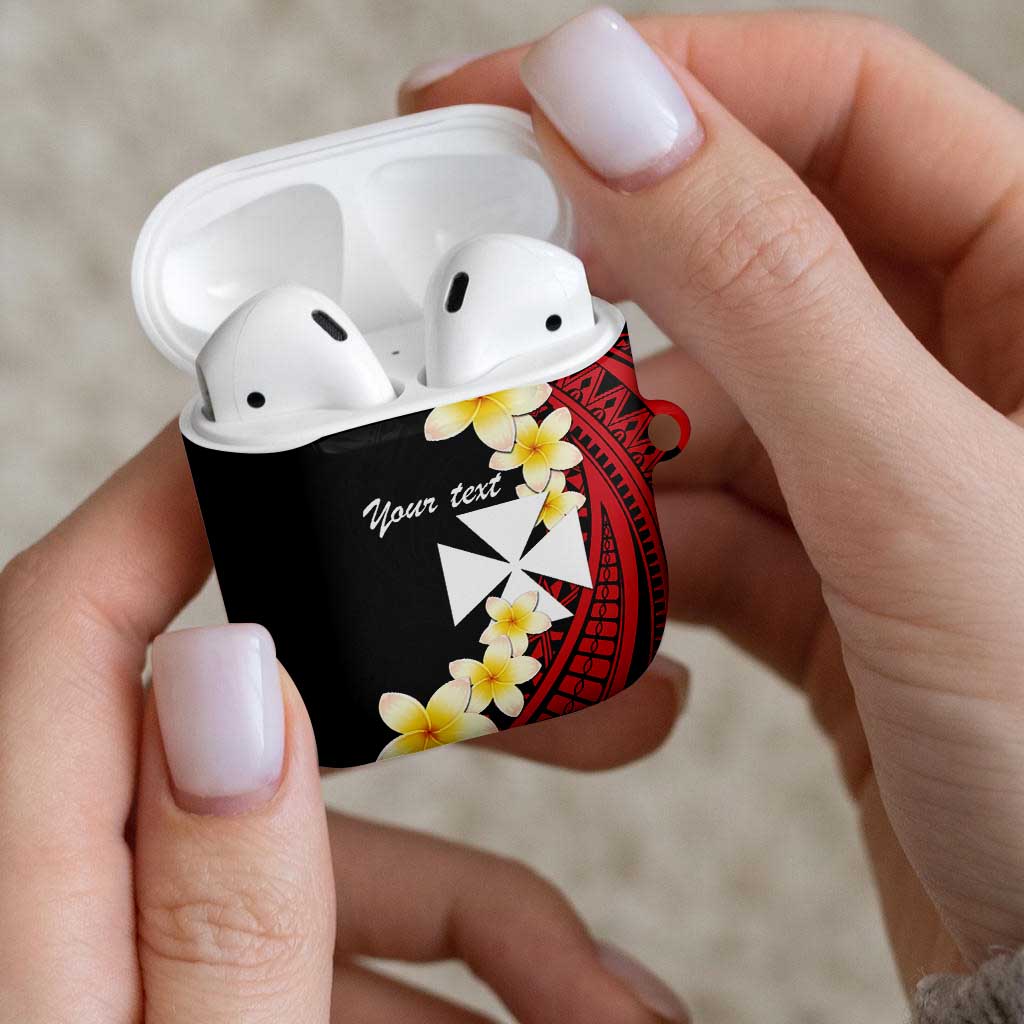 Uvea Chiefdom Wallis and Futuna Personalized AirPods Case Frangipani Flowers Polynesian Pattern - Polynesian Pride