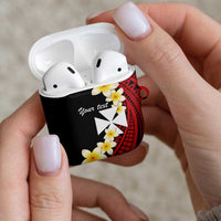 Uvea Chiefdom Wallis and Futuna Personalized AirPods Case Frangipani Flowers Polynesian Pattern - Polynesian Pride