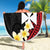 Uvea Chiefdom Wallis and Futuna Personalized Beach Blanket Frangipani Flowers Polynesian Pattern