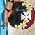 Uvea Chiefdom Wallis and Futuna Personalized Beach Blanket Frangipani Flowers Polynesian Pattern