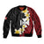 Uvea Chiefdom Wallis and Futuna Personalized Bomber Jacket Frangipani Flowers Polynesian Pattern