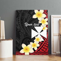 Uvea Chiefdom Wallis and Futuna Personalized Canvas Wall Art Frangipani Flowers Polynesian Pattern