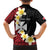 Uvea Chiefdom Wallis and Futuna Personalized Family Matching Off Shoulder Maxi Dress and Hawaiian Shirt Frangipani Flowers Polynesian Pattern