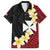 Uvea Chiefdom Wallis and Futuna Personalized Family Matching Short Sleeve Bodycon Dress and Hawaiian Shirt Frangipani Flowers Polynesian Pattern