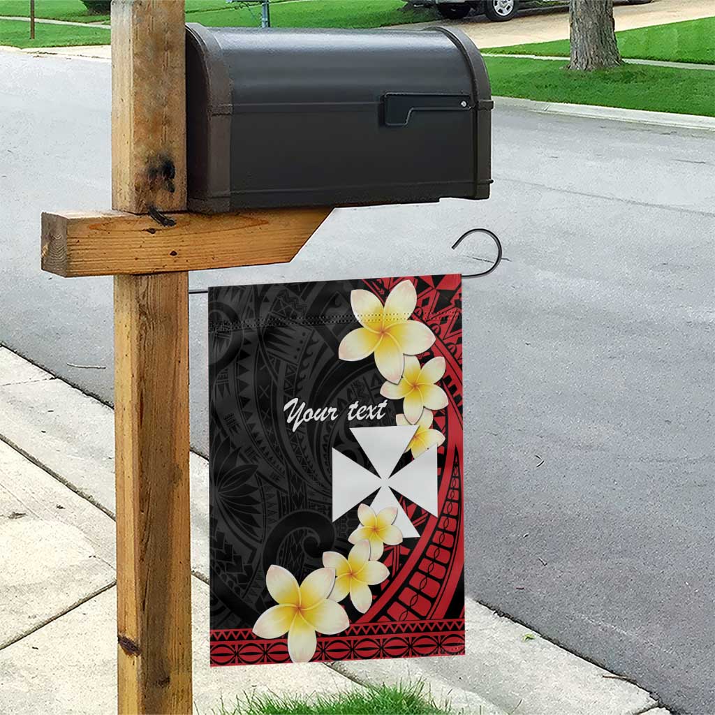 Uvea Chiefdom Wallis and Futuna Personalized Garden Flag Frangipani Flowers Polynesian Pattern