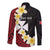 Uvea Chiefdom Wallis and Futuna Personalized Long Sleeve Button Shirt Frangipani Flowers Polynesian Pattern