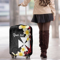 Uvea Chiefdom Wallis and Futuna Personalized Luggage Cover Frangipani Flowers Polynesian Pattern