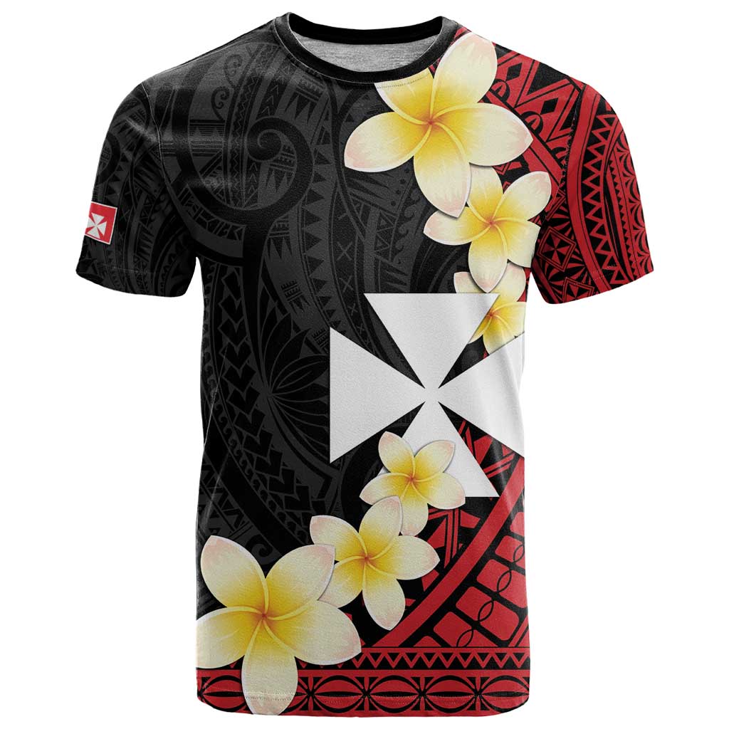 Uvea Chiefdom Wallis and Futuna Personalized T Shirt Frangipani Flowers Polynesian Pattern