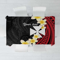Uvea Chiefdom Wallis and Futuna Personalized Tablecloth Frangipani Flowers Polynesian Pattern