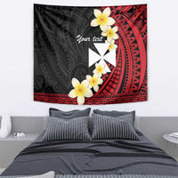 Uvea Chiefdom Wallis and Futuna Personalized Tapestry Frangipani Flowers Polynesian Pattern
