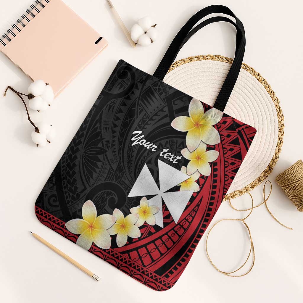 Uvea Chiefdom Wallis and Futuna Personalized Tote Bag Frangipani Flowers Polynesian Pattern - Polynesian Pride