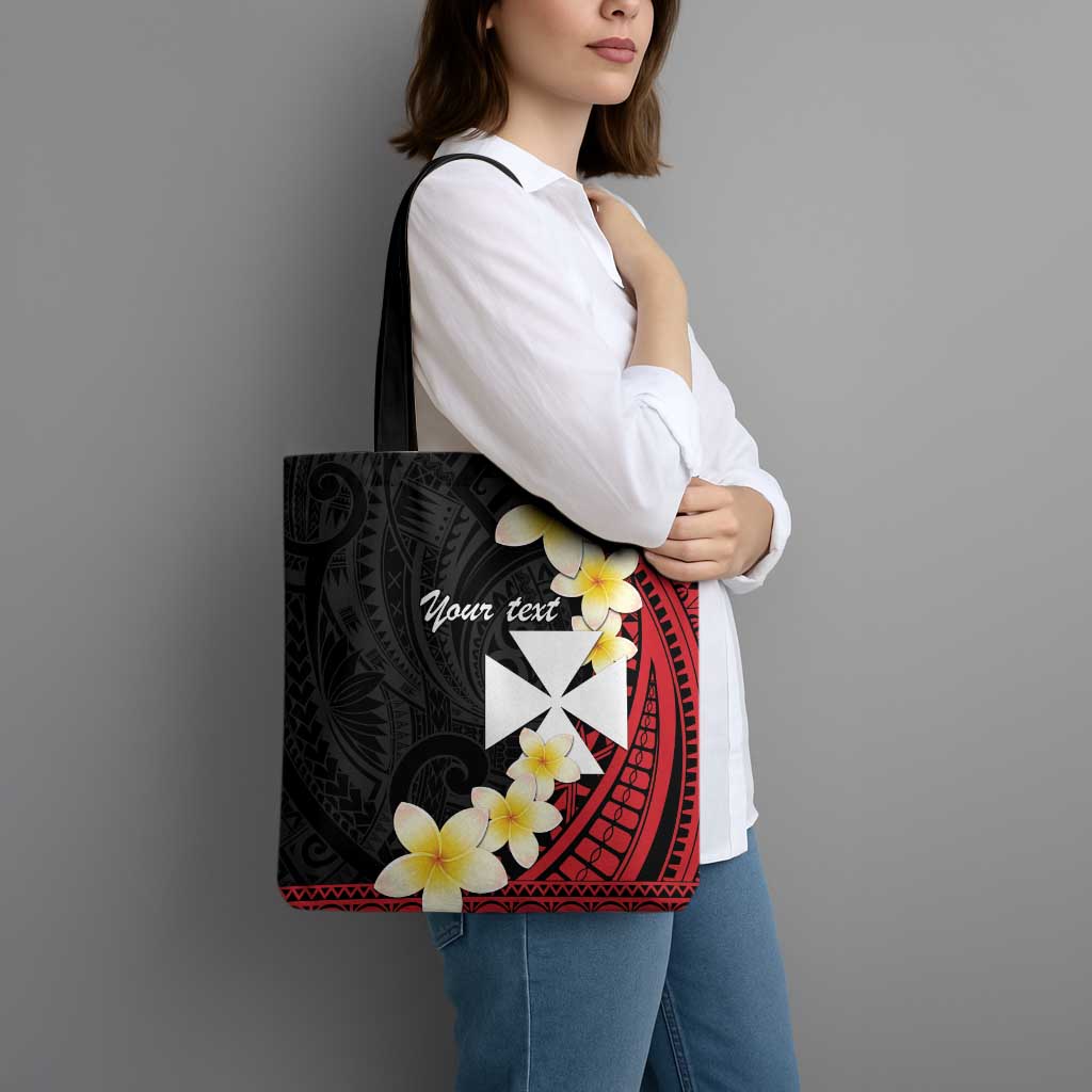 Uvea Chiefdom Wallis and Futuna Personalized Tote Bag Frangipani Flowers Polynesian Pattern - Polynesian Pride