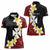 Uvea Chiefdom Wallis and Futuna Personalized Women Polo Shirt Frangipani Flowers Polynesian Pattern