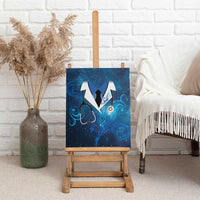 New Zealand Nurses RN Canvas Wall Art Galaxy Stethoscope Maori Motif
