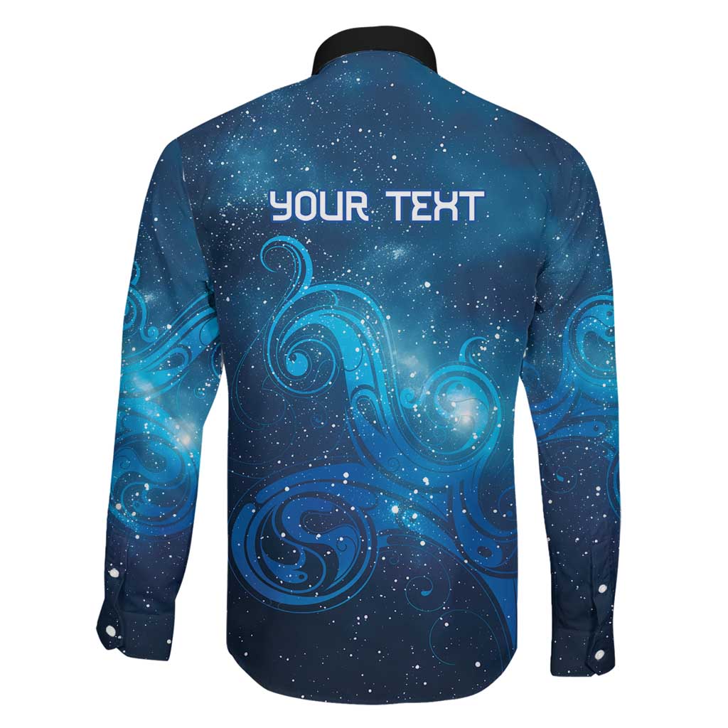 New Zealand Nurses RN Personalised Family Matching Long Sleeve Bodycon Dress and Hawaiian Shirt Galaxy Stethoscope Maori Motif LT9 - Polynesian Pride