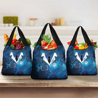 New Zealand Nurses RN Grocery Bag Galaxy Stethoscope Maori Motif