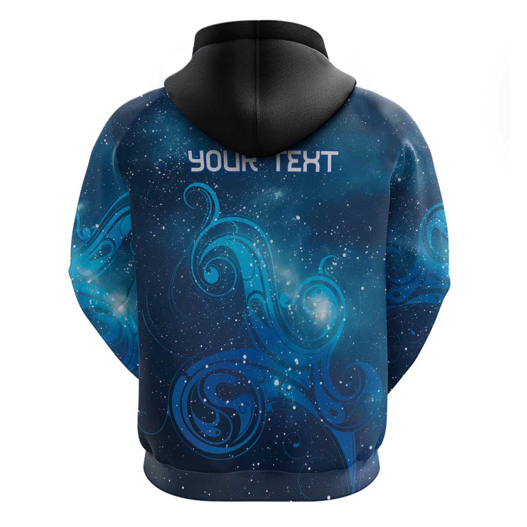 New Zealand Nurses RN Personalised Hoodie Galaxy Stethoscope Maori Motif