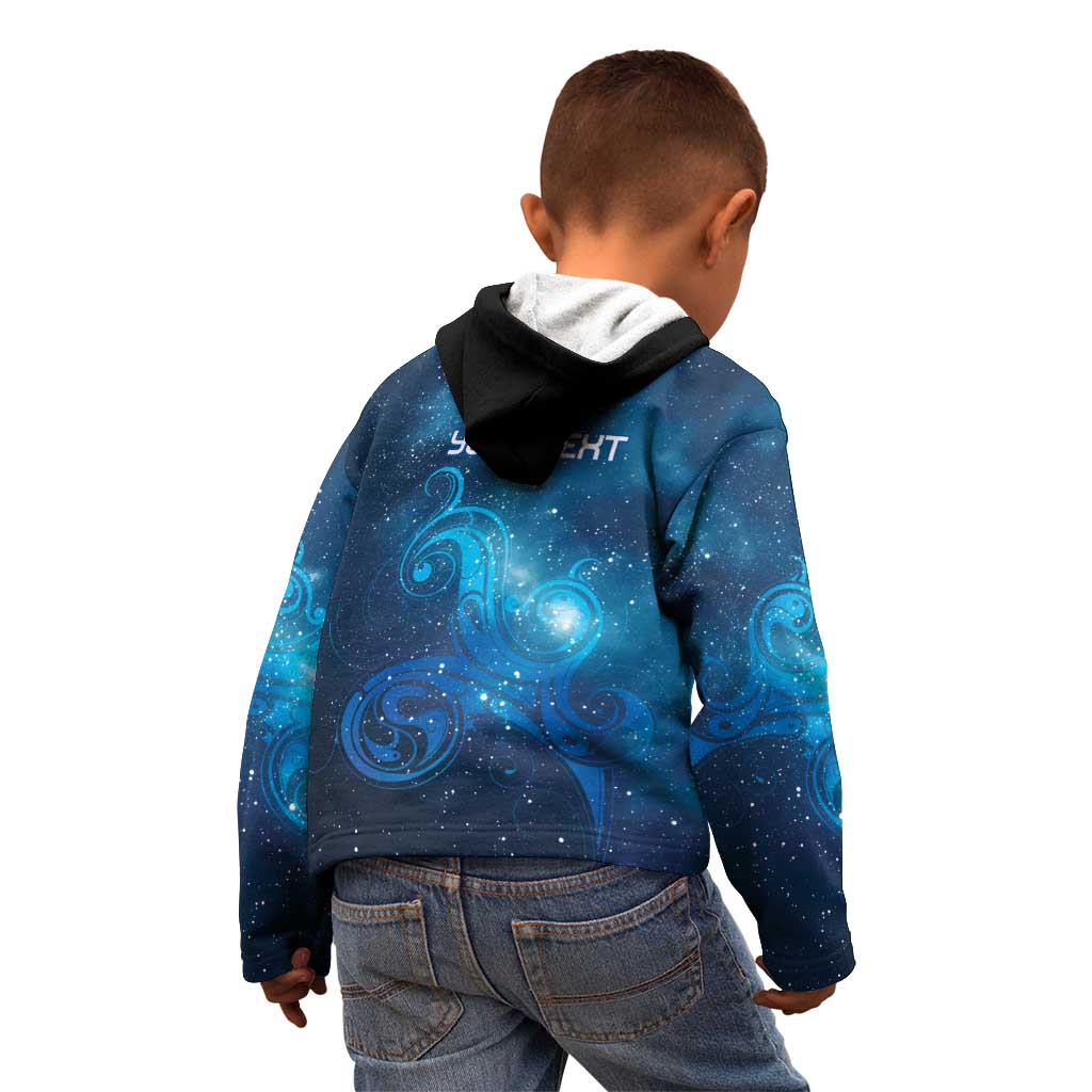 New Zealand Nurses RN Personalised Kid Hoodie Galaxy Stethoscope Maori Motif