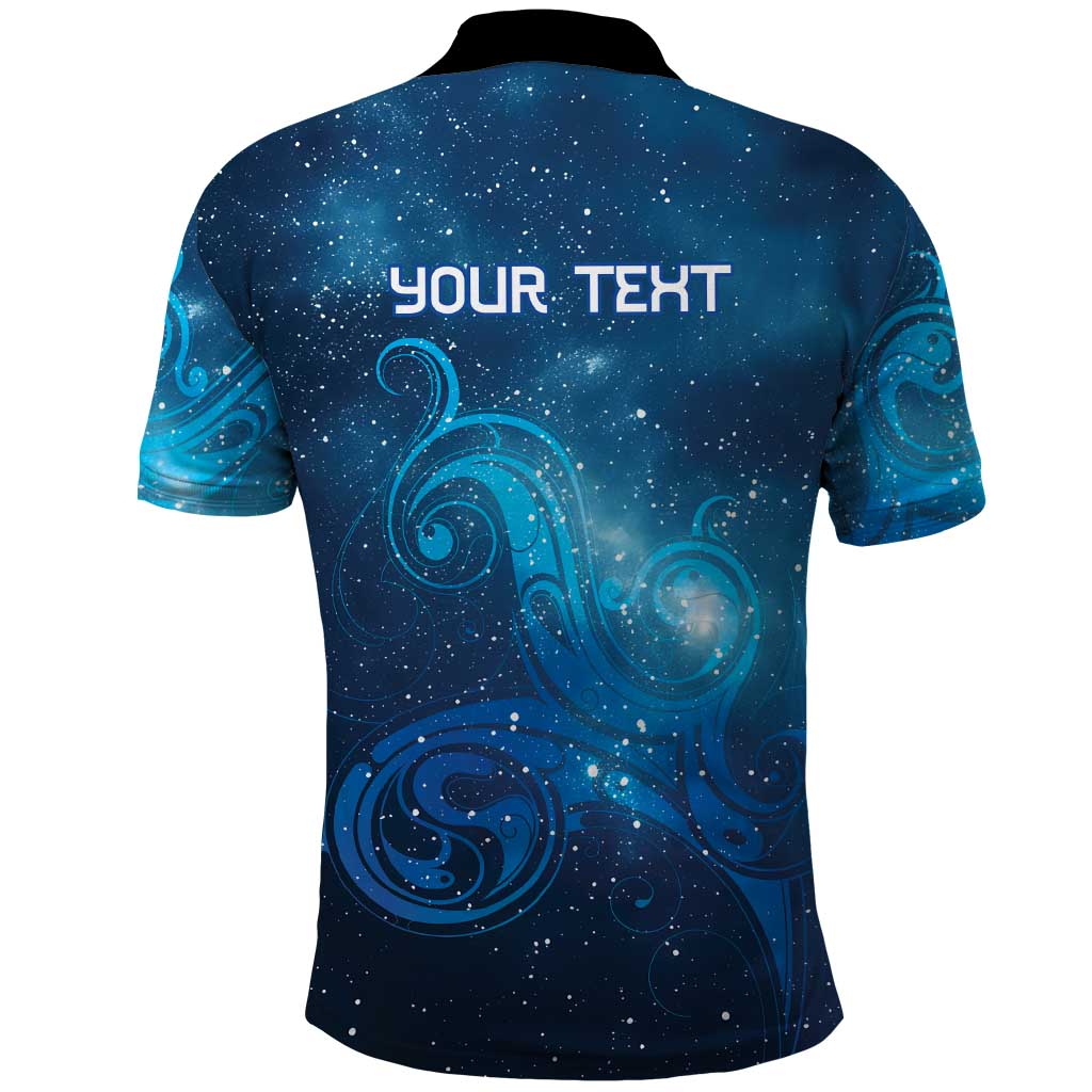 New Zealand Nurses RN Personalised Polo Shirt Galaxy Stethoscope Maori Motif