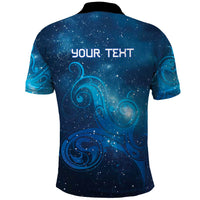 New Zealand Nurses RN Personalised Polo Shirt Galaxy Stethoscope Maori Motif