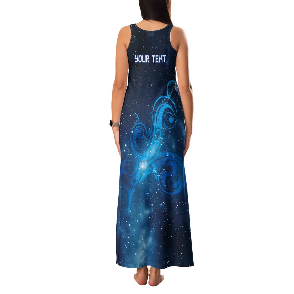 New Zealand Nurses RN Personalised Tank Maxi Dress Galaxy Stethoscope Maori Motif