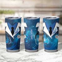 New Zealand Nurses RN Personalised Tumbler Cup Galaxy Stethoscope Maori Motif