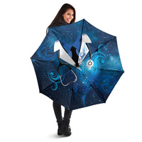 New Zealand Nurses RN Umbrella Galaxy Stethoscope Maori Motif