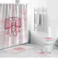 New Zealand Nurses RN Personalised Bathroom Set Pink Stethoscope Coquette Bow Maori Motif