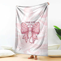 New Zealand Nurses RN Personalised Blanket Pink Stethoscope Coquette Bow Maori Motif