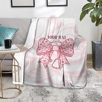 New Zealand Nurses RN Personalised Blanket Pink Stethoscope Coquette Bow Maori Motif