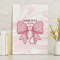 New Zealand Nurses RN Personalised Canvas Wall Art Pink Stethoscope Coquette Bow Maori Motif