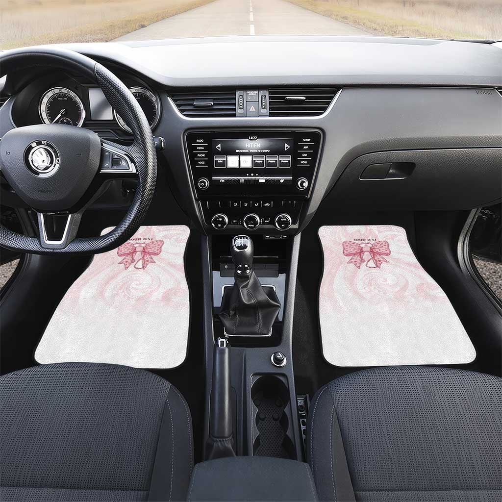New Zealand Nurses RN Personalised Car Mats Pink Stethoscope Coquette Bow Maori Motif