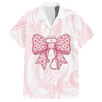 New Zealand Nurses RN Personalised Hawaiian Shirt Pink Stethoscope Coquette Bow Maori Motif